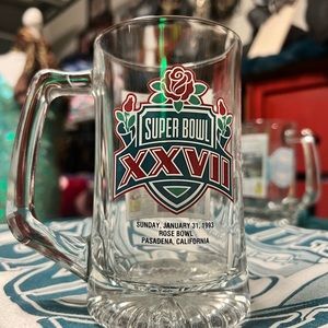 Vintage Dallas Cowboy Super Bowl Libbey Beer Mug Collection (set of 6)